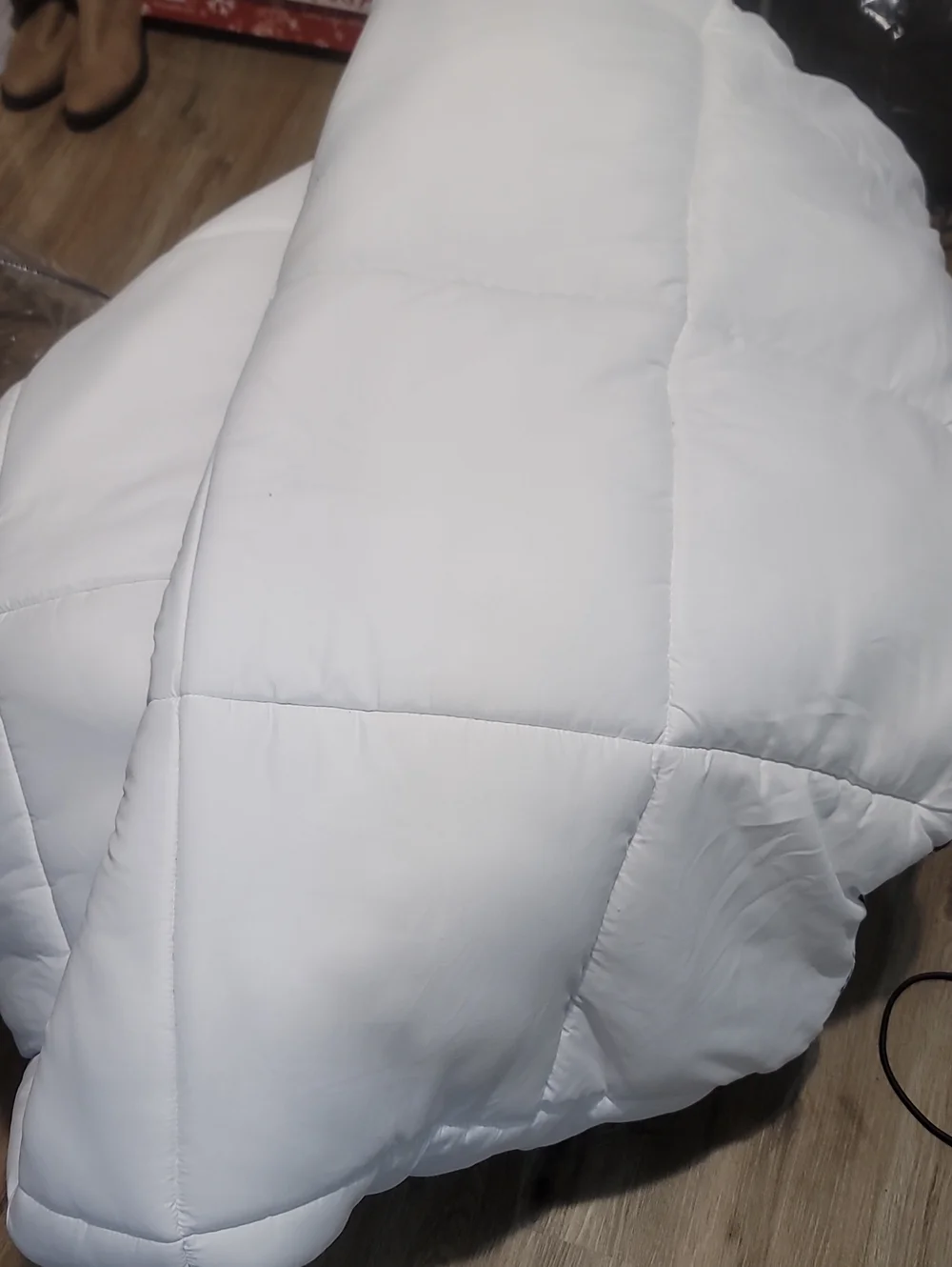White Mattress Topper King - Plush Quilted